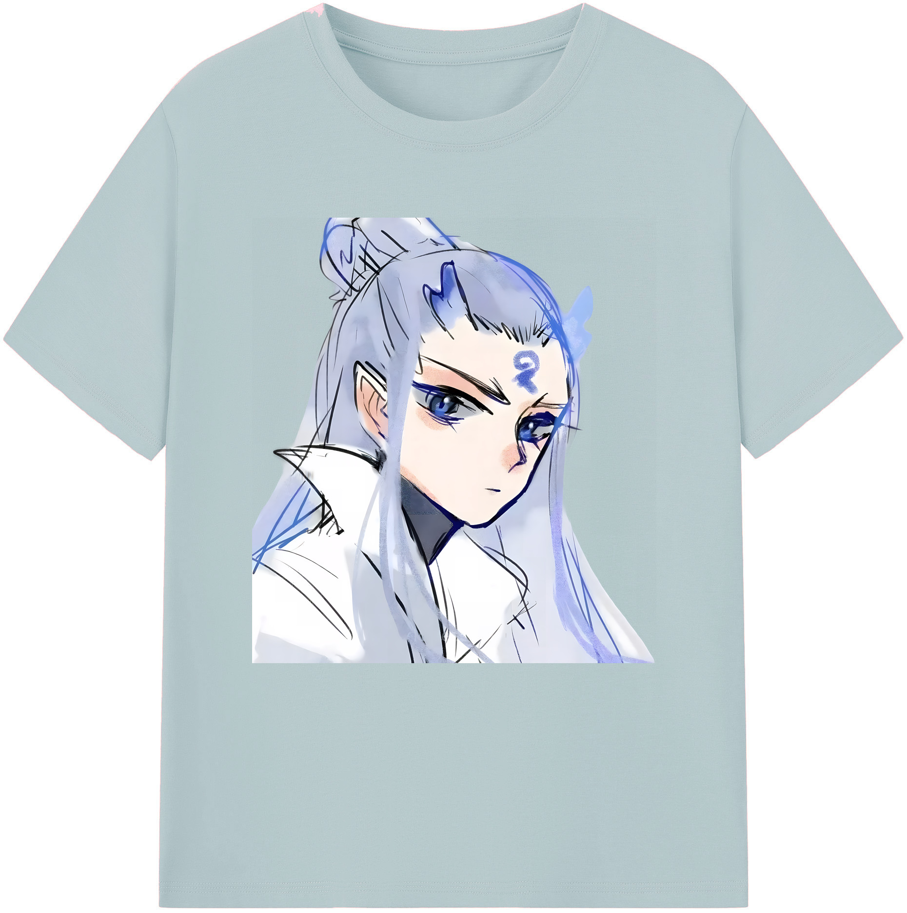 （画像用） Ne Zha 2 ナタ 魔童の大暴れ 綿100％半袖Tシャツ（フロントプリント）